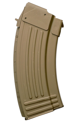 Global Ordnance AK-47 7.62x39mm 20rd Fully Ribbed Flat Dark Earth Steel Magazine — view 2