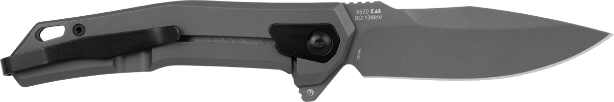Kershaw Helitack 5570 3.26" Folding Drop Point Plain 8Cr13MoV Gray PVD SS Handle — view 2