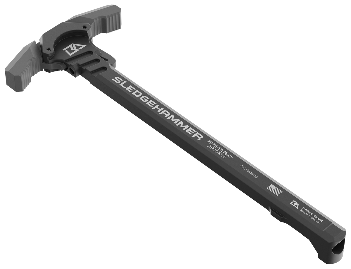 Breek Arms Sledgehammer AR-15/M16 Mil-Spec Ambidextrous Charging Handle - Gray — view 2