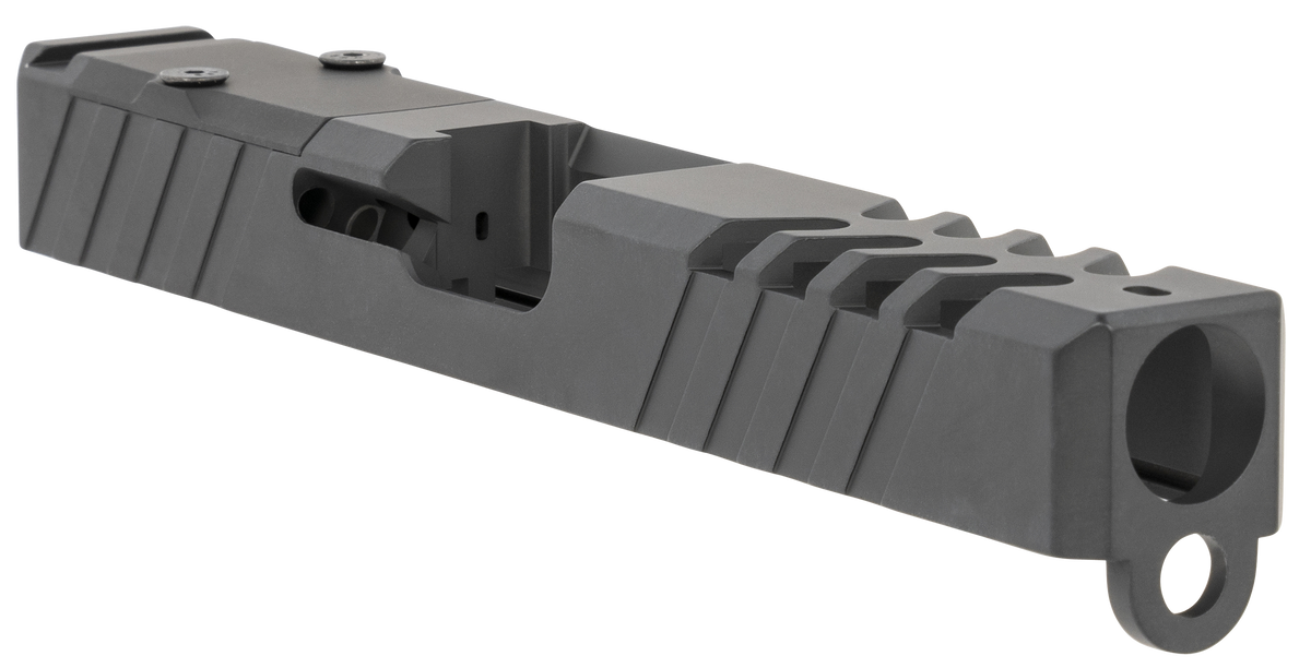 TacFire Replacement Slide 40 S&W Graphite Black Cerakote Stainless Steel with Optics Cut & Slide Ports - Glock 22 Gen3 — view 2