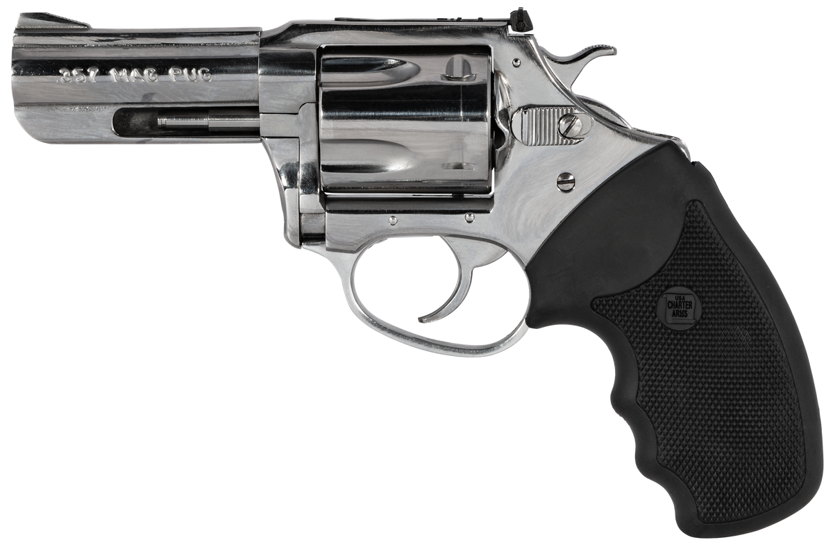 Charter Arms Mag Pug 357 Mag 3" 5rd DA/SA Revolver - High Polished Stainless — view 2