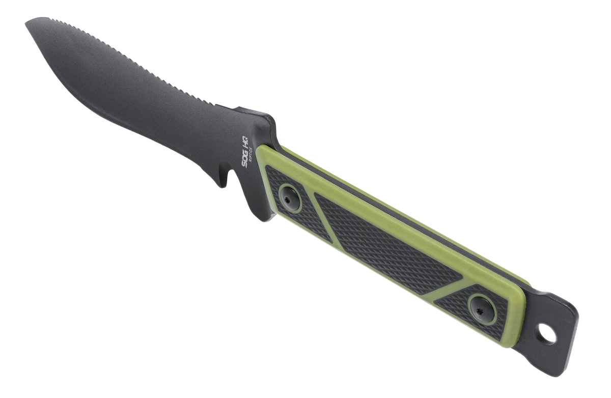 S.O.G Riptide HQ Edition 6.5" Fixed Blade Powder Coated Black/Green Polypropylene — view 2