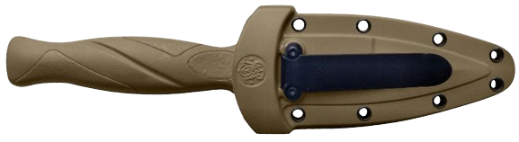 Smith & Wesson Knives H.R.T. Flase Edge 2.75" Fixed Boot Knife - Black Oxide / FDE Rubber — view 2