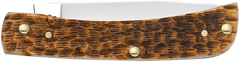 Case Sod Buster Jr 2.8" Plain Edge Folding Knife - Amber Bone Peach Seed Jig — view 2