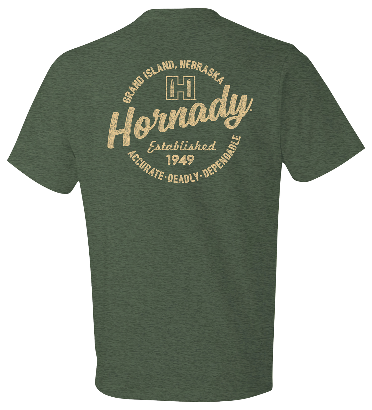 Horizon Design Hornady Logo Stamp T-Shirt Military Green 2XL — view 2