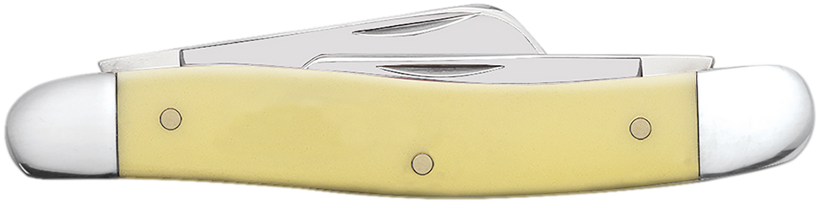 Case Stockman Medium 2.57"/1.88"/1.71" Yellow Synthetic 3-Blade Folding Knife — view 2