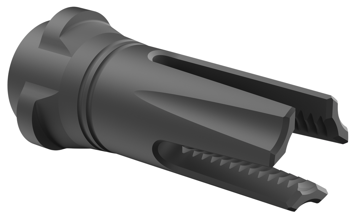 Breek Arms Scorch 3-Prong 30 Cal 5/8x24 Steel Flash Hider - Black Nitride - Breek-LOK 3QD — view 2