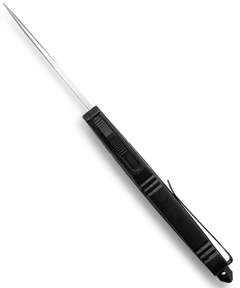 CobraTec CTK-1 Large 3.75" OTF Drop Point Part Serrated D2 Steel Black Aluminum Handle — view 2