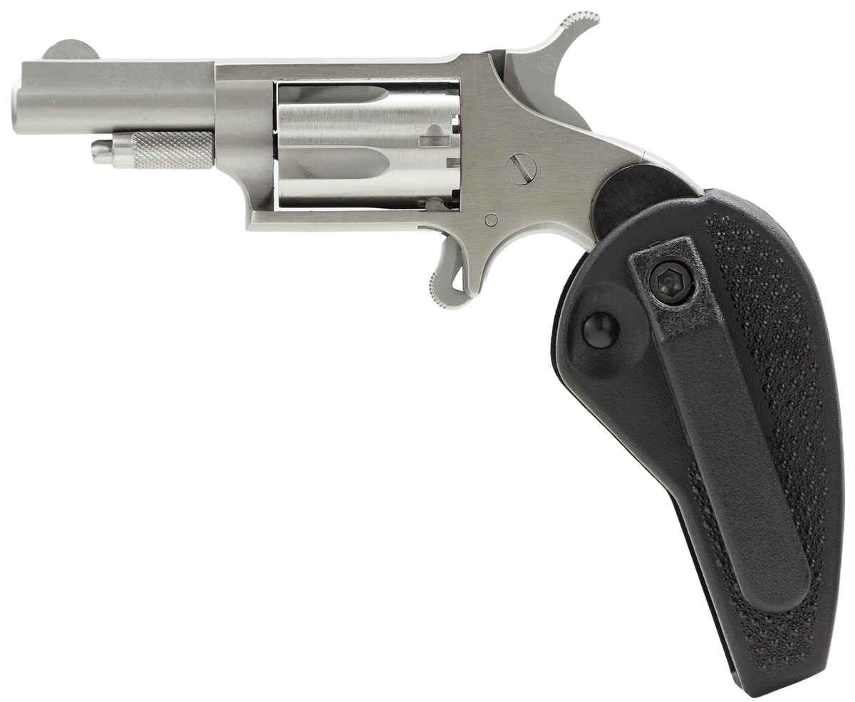 NAA 22LLRHG Mini-Revolver 22 LR 1.63" 5-Shot SAO Stainless Steel, Black Synthetic Holster Grip — view 2