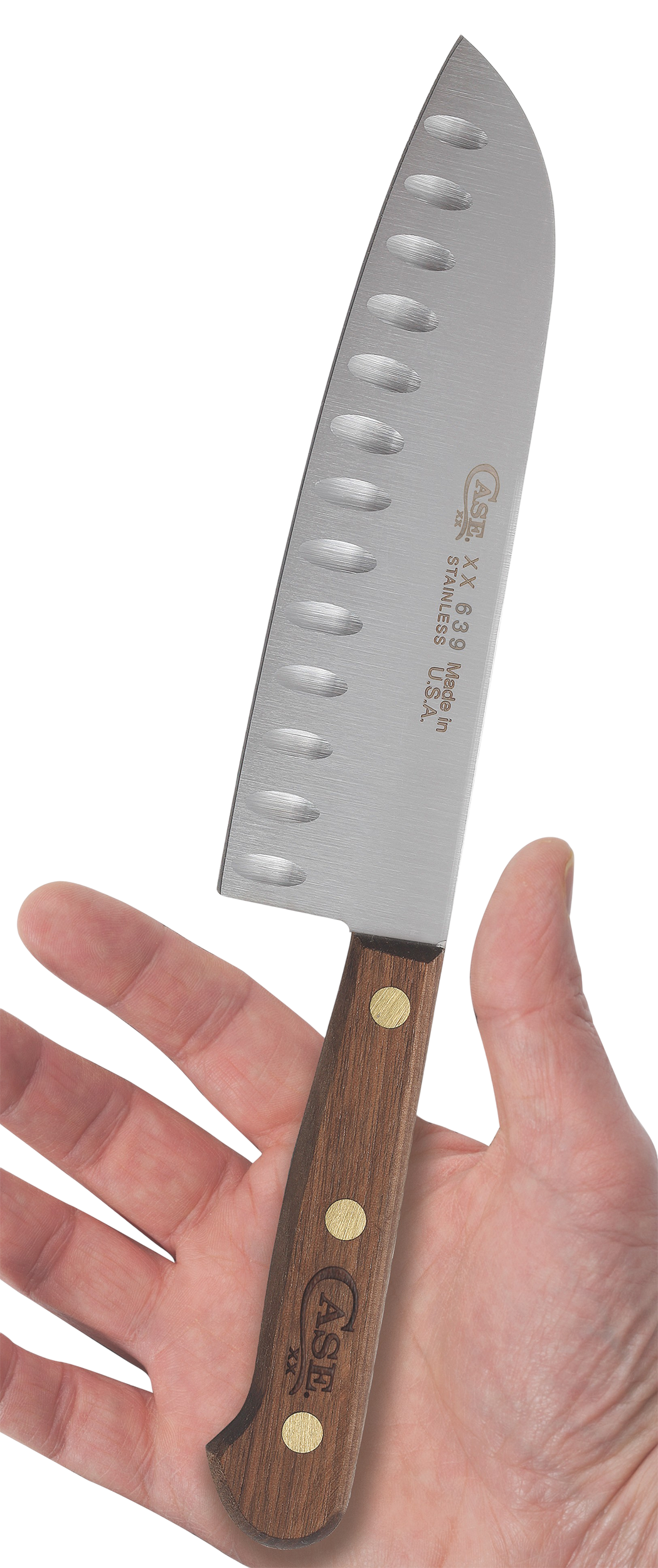 Case Santoku 7" Fixed Plain Tru-Sharp SS Walnut Handle — view 2