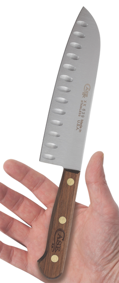 Case Santoku 7" Fixed Plain Tru-Sharp SS Walnut Handle — view 2