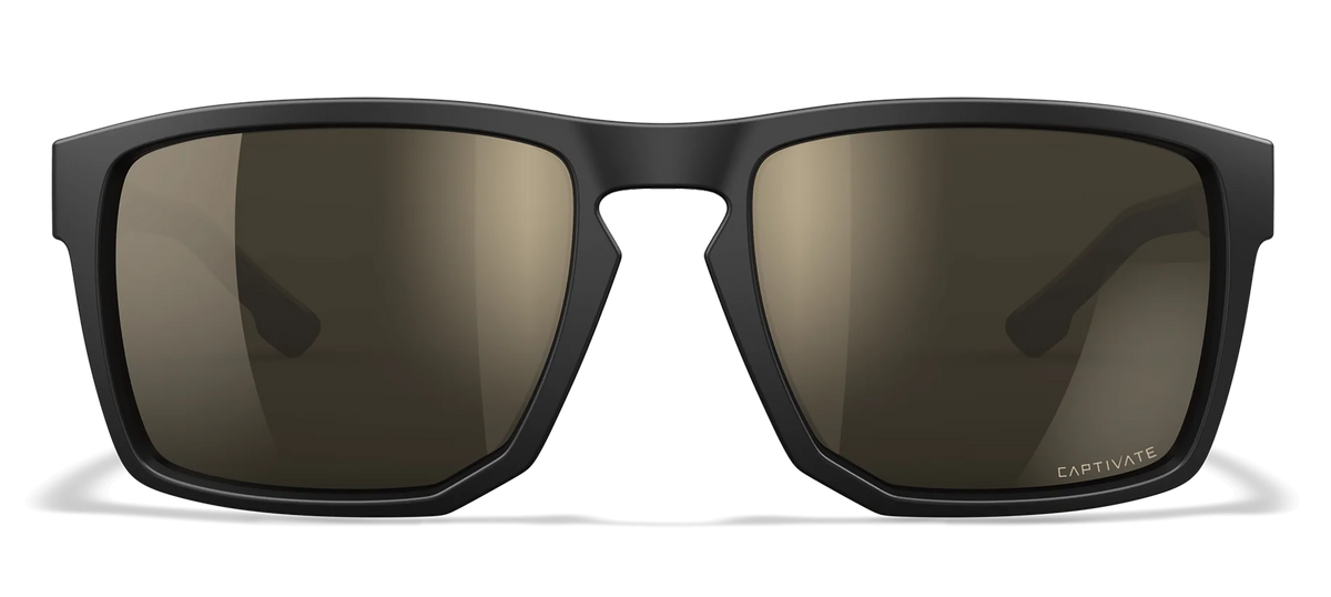 Wiley X Founder AC6FND04 CAPTIVATE Tungsten Mirror Lens Matte Black/Tan Frame Safety Glasses — view 2