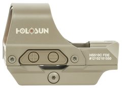 Holosun HS510C-FDE 1x 2 MOA Red Dot/65 MOA Circle Open Reflex Sight - Flat Dark Earth — view 2