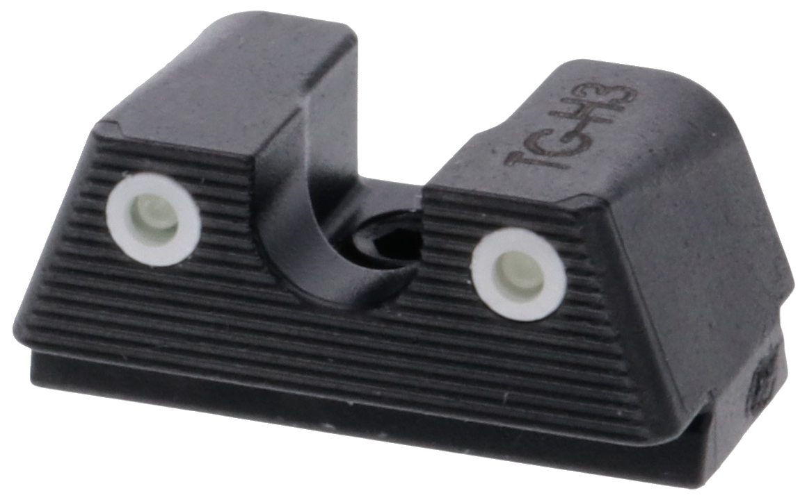 TruGlo Tritium X Glock 42/43/43X/48 Night Sight Set - White Outline Front / Green Tritium Rear — view 2