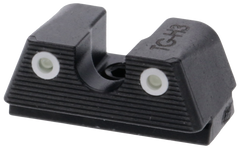 TruGlo Tritium X Glock 42/43/43X/48 Night Sight Set - White Outline Front / Green Tritium Rear — view 2