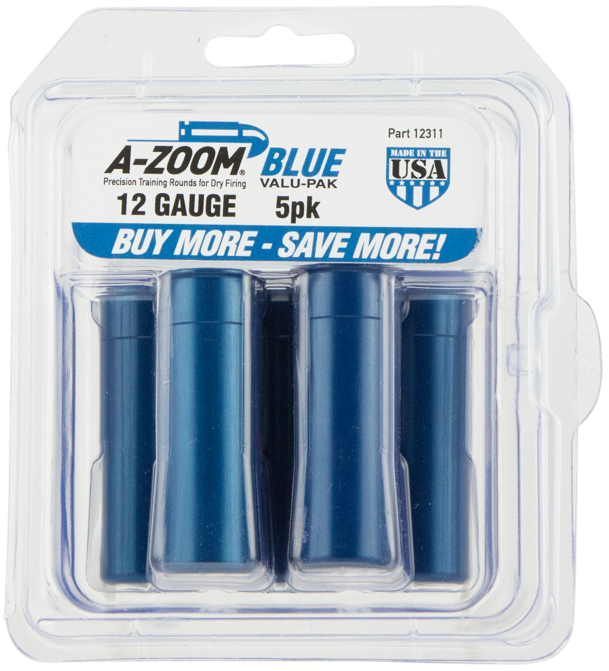 A-Zoom 12311 Blue Snap Caps 12 Gauge 5-Pack Dummy Rounds — view 2
