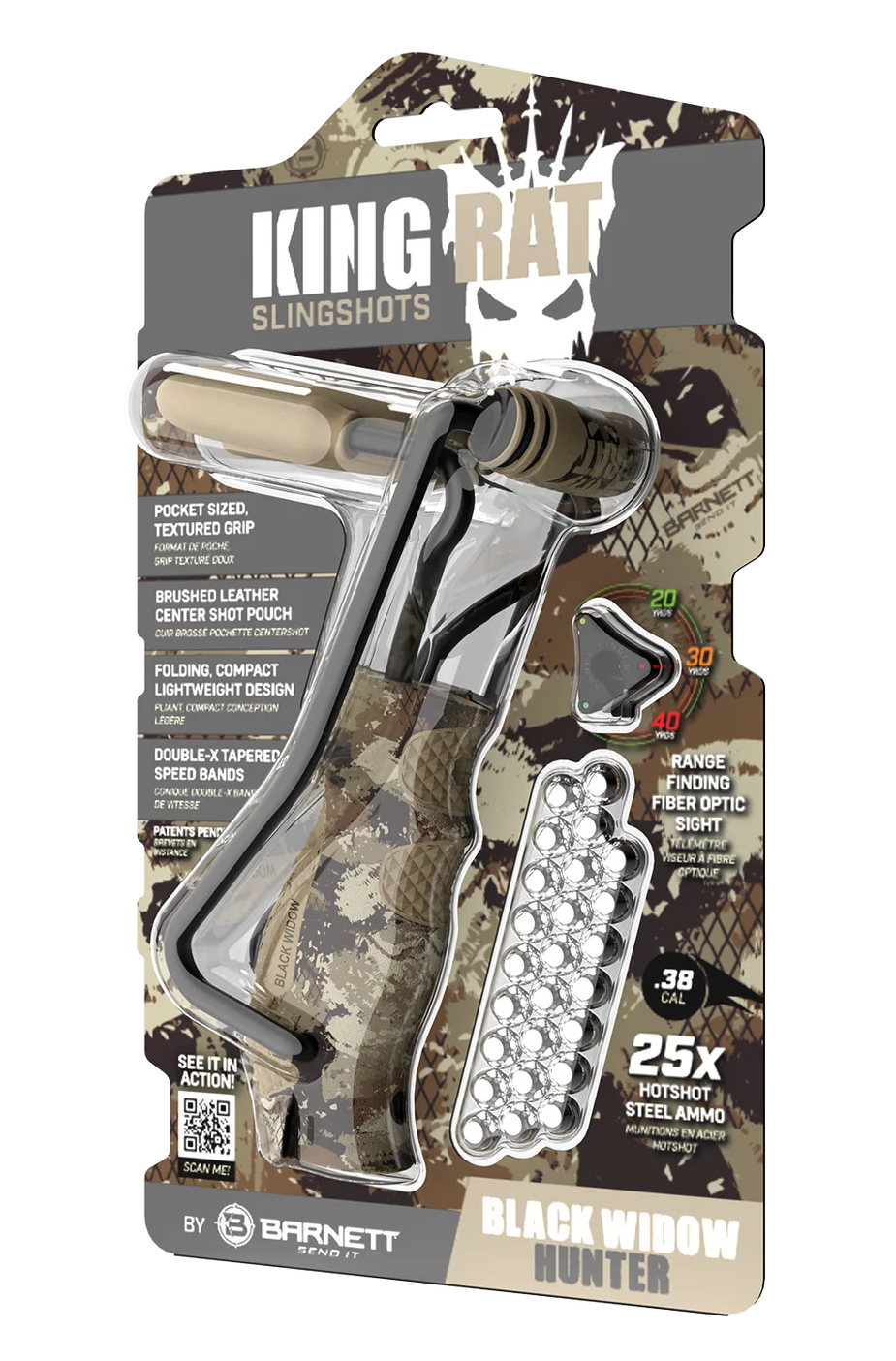 Barnett Outdoors Black Widow Hunter 38 Cal Slingshot — view 2