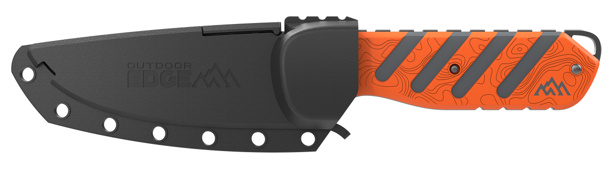 Outdoor Edge Razor HTX 3.50" Fixed Blade Plain 420J2 SS Orange/Gray Handle — view 2