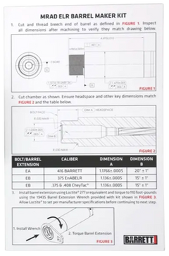 Barrett MRADELR Barrel Maker Kit 416 Barrett - No Barrel — view 2