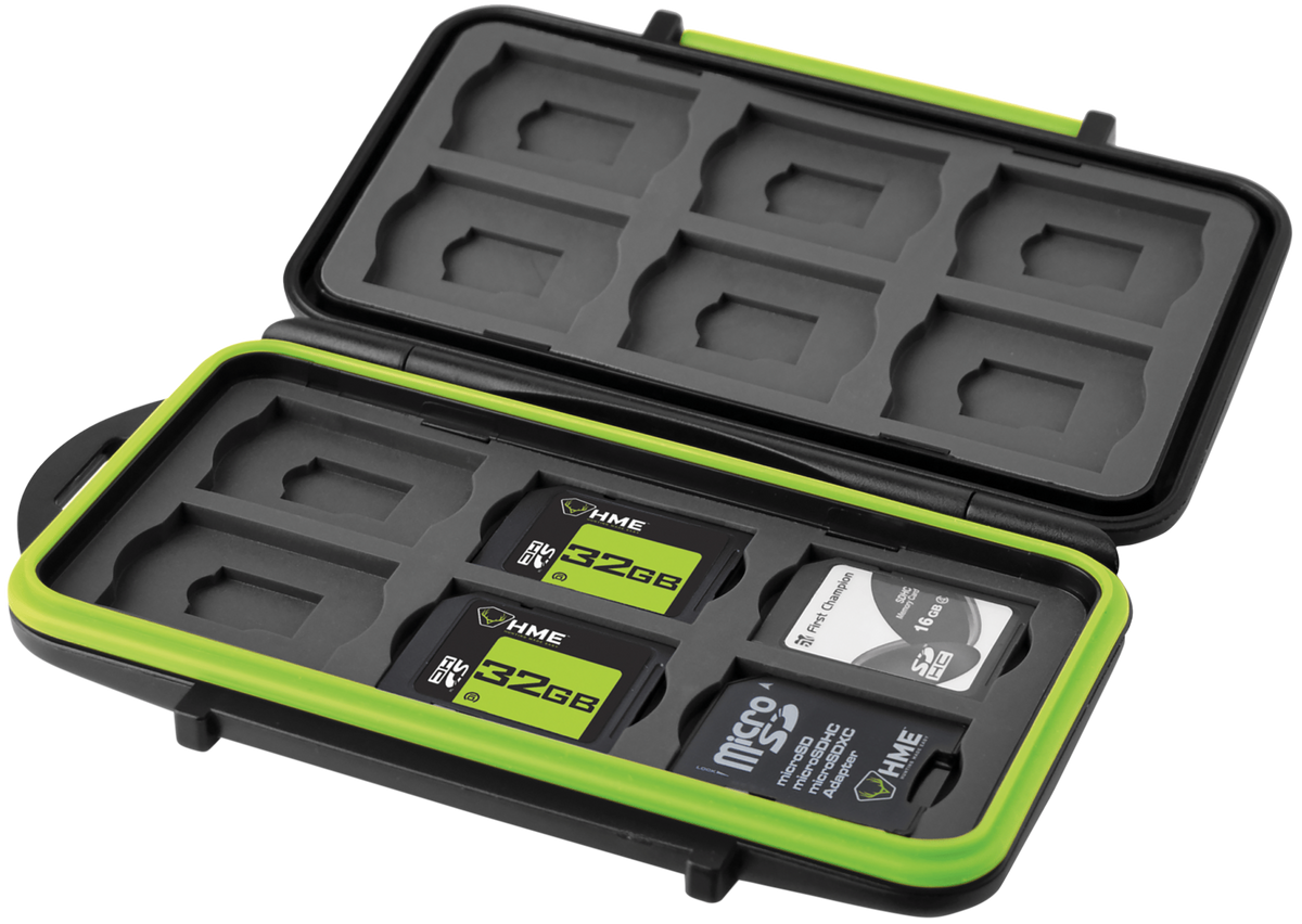 HME SDCH Memory Card Case Black/Green - 24 Card Storage — view 2