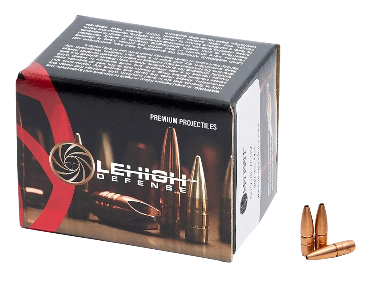 Lehigh Defense Controlled Chaos 223 Rem/22-250 Rem/5.56x45mm NATO .224 55gr Solid Copper Reloading Bullets - 50/Box — view 2