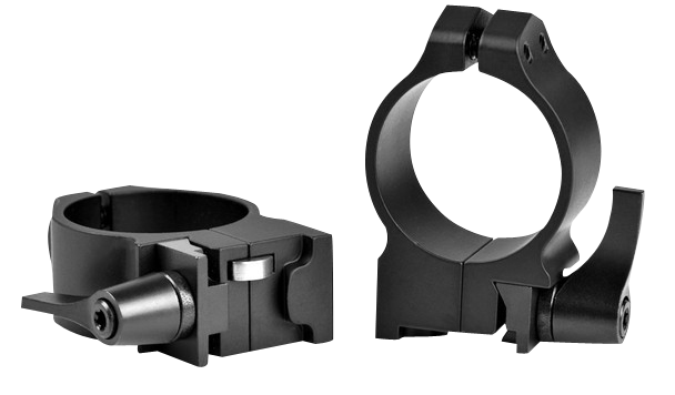 Warne 14RLM Maxima 30mm Medium Matte Black Steel QD Scope Rings - Ruger No.1/Mini 14/Blackhawk — view 2