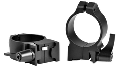 Warne 14RLM Maxima 30mm Medium Matte Black Steel QD Scope Rings - Ruger No.1/Mini 14/Blackhawk — view 2