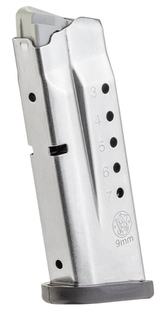Smith & Wesson M&P Shield 9mm Luger 7rd Stainless Steel Magazine — view 2