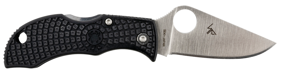 Spyderco Manbug 1.95" VG-10 Plain Edge Stonewashed FRN Black Folding Knife — view 2