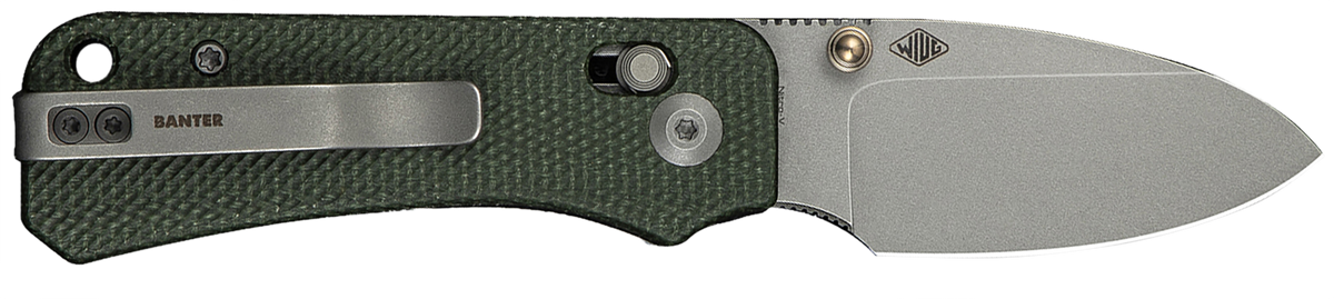 Civivi Knives Baby Banter 2 2.34" Folding Drop Point Plain Nitro-V Steel - Green Canvas Micarta Handle — view 2
