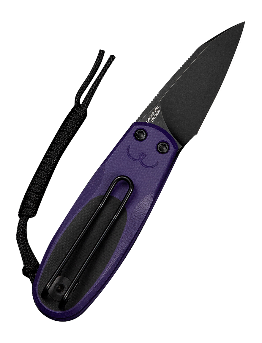 Civivi Knives Purr 1.83" Folding Slip Joint Plain Nitro-V Blade - Purple/Black G10 Handle — view 2