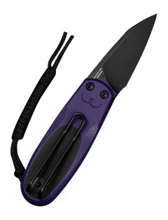 Civivi Knives Purr 1.83" Folding Slip Joint Plain Nitro-V Blade - Purple/Black G10 Handle — view 2