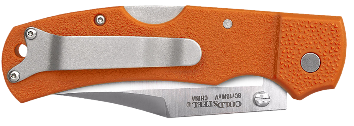 Cold Steel Double Safe Hunter 3.5" Folding Clip Point Plain 8Cr13MoV SS Blaze Orange GFN — view 2