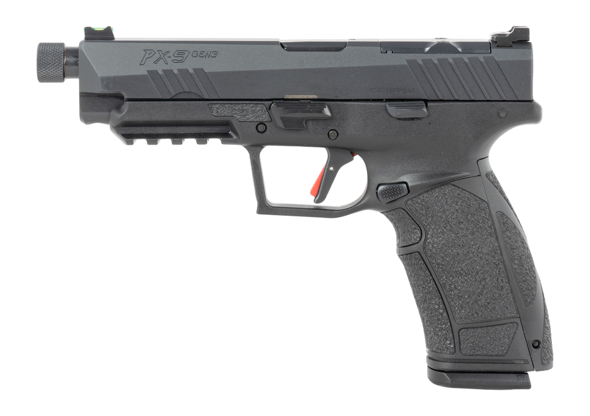 Tisas PX-9 Gen3 Tactical 9mm Luger 5.10" 20+1 Semi-Auto Pistol - Black Cerakote, Threaded Barrel, Optic Cut — view 2