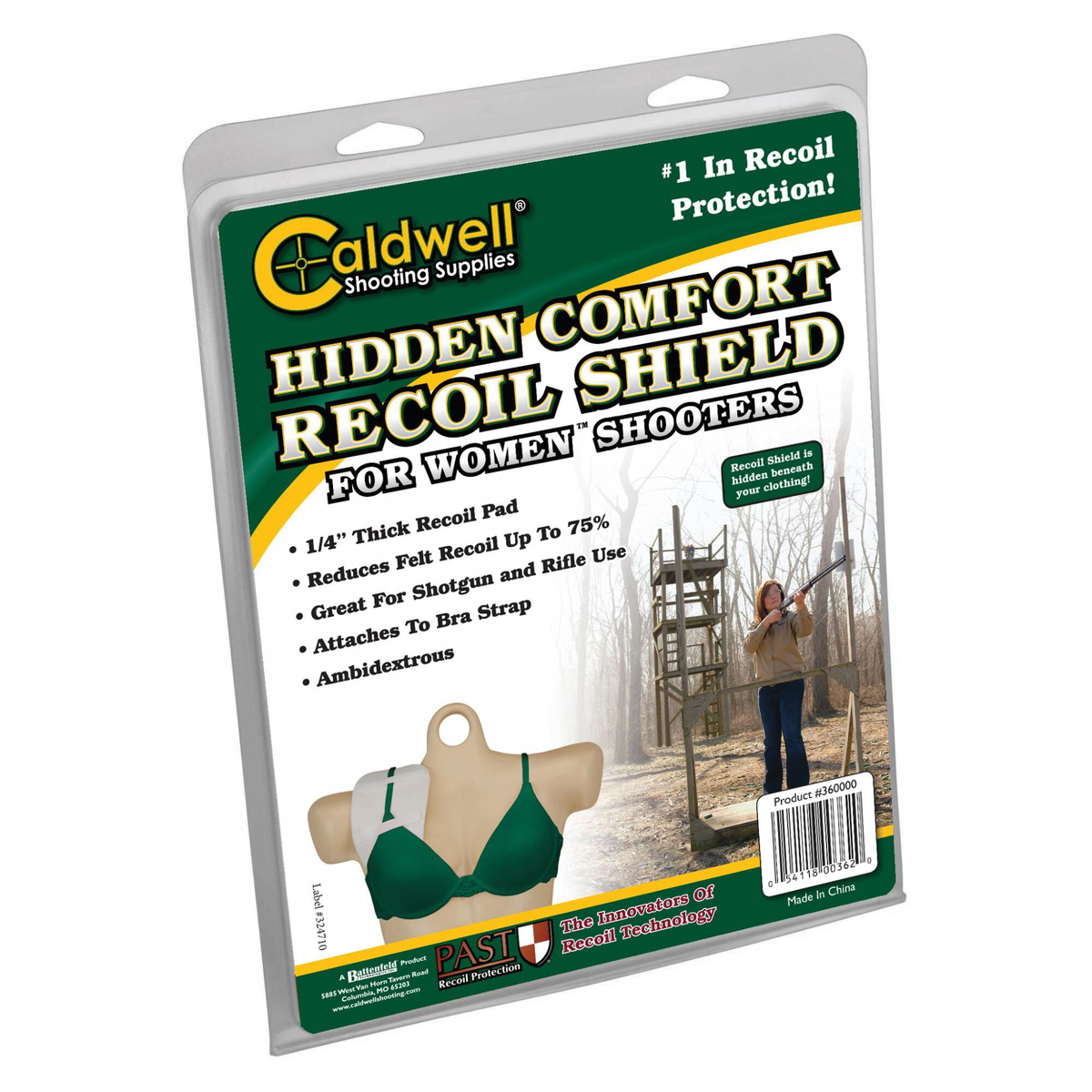 Caldwell Hidden Comfort Women's Recoil Shield White Cotton Blend — view 2