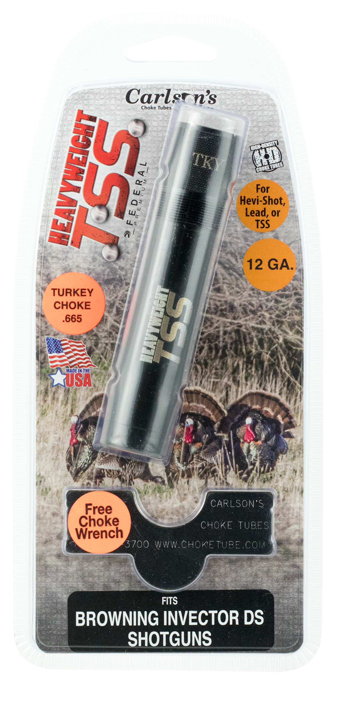 Carlsons TSS Turkey 12 Gauge Invector-DS Choke Tube - .665 Constriction - 17-4 Stainless Steel — view 2