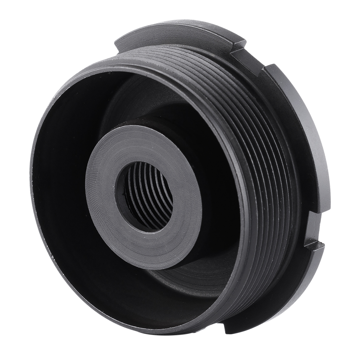 Dead Air LT301 HUB Direct Thread Mount 1/2x28 4140 HT Alloy Steel Black — view 2