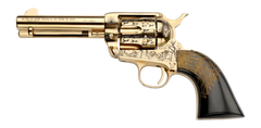 Pietta Keeper Of The Plains 45 Colt 4.75" 6-Shot Single-Action Revolver - Ultra Black Engraved Eagle Feather Grip — view 2