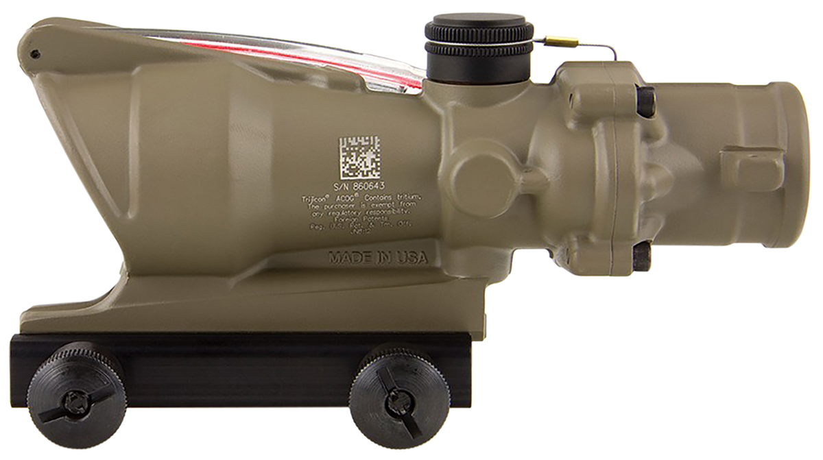 Trijicon ACOG 4x32mm Illuminated Red Chevron .223/5.56 BDC Riflescope - Flat Dark Earth — view 2