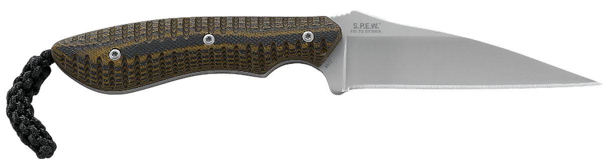 Columbia River 2388 S.P.E.W. 3" Fixed Wharncliffe Plain Edge 5Cr15MoV Black/Brown G10 Handle — view 2