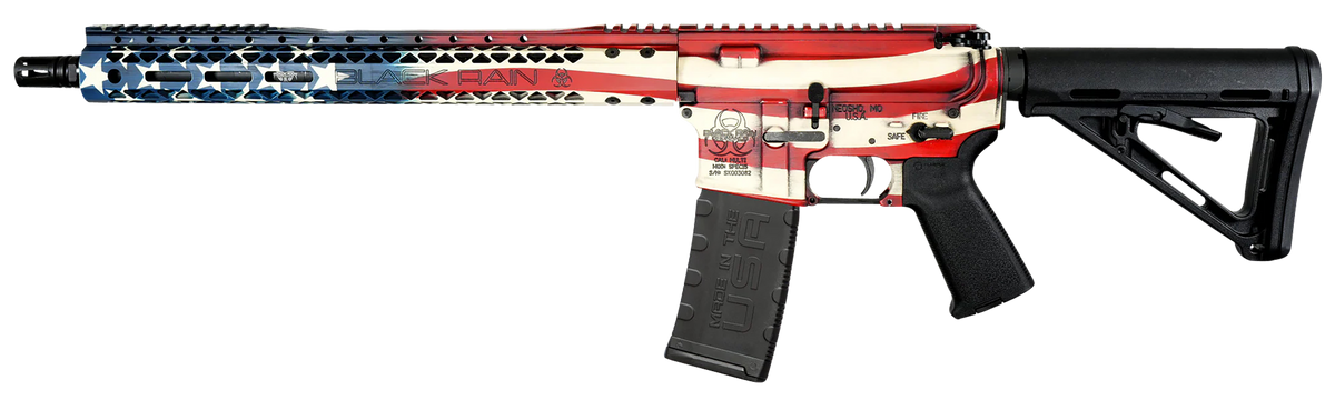 Black Rain Ordnance Spec 15+ Patriot 5.56x45mm NATO 16" 30+1 Semi-Auto AR-15 Rifle - American Flag — view 2