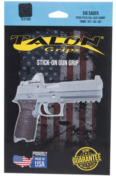 Talon Grips EV08R Adhesive Grip Textured Black Rubber - Sig P250, P320, M17/M18 Full Size — view 2