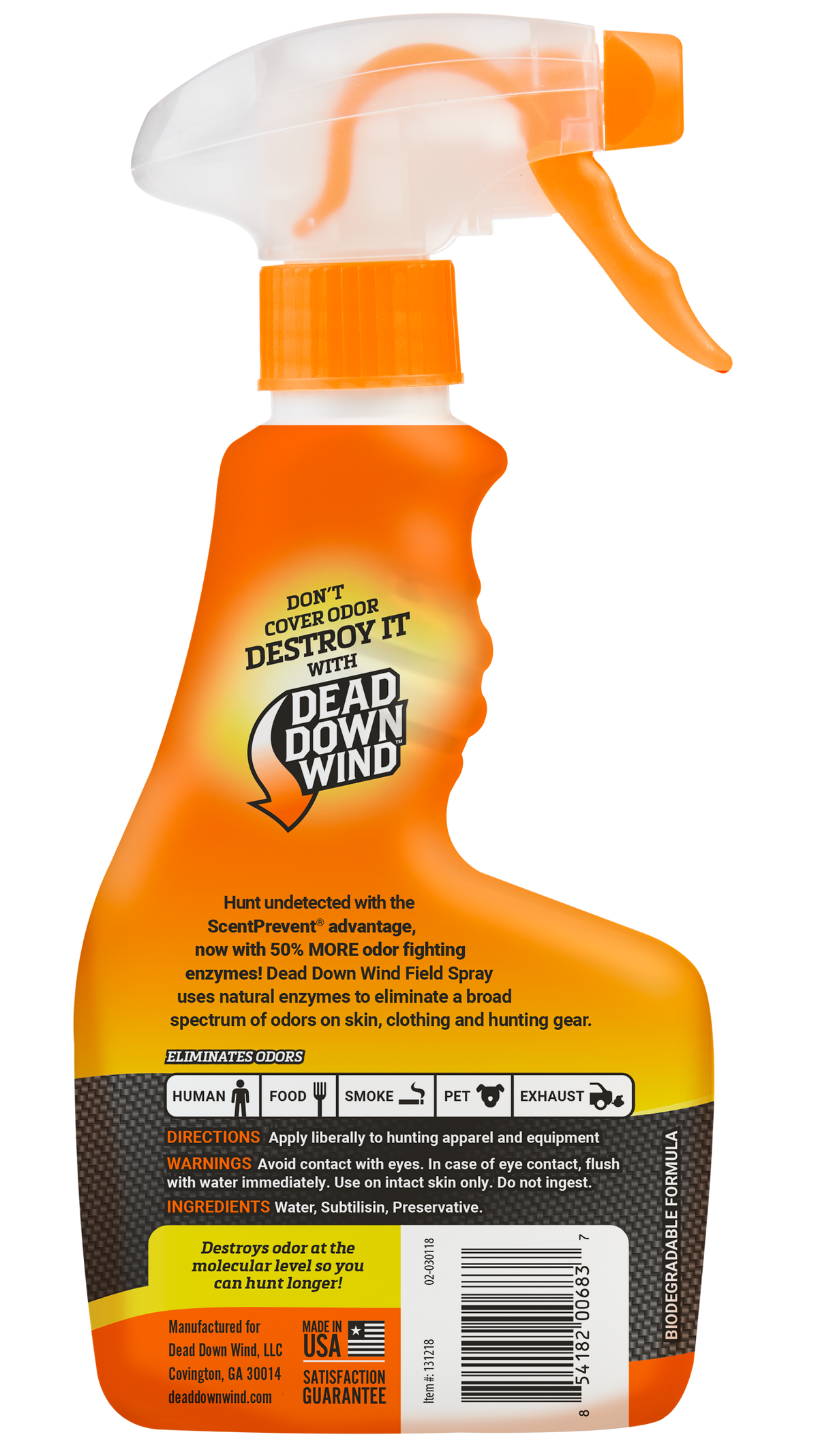 Dead Down Wind Evolve Field Spray 12 oz Odor Eliminator Unscented Trigger Spray — view 2