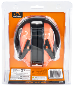 Walkers Game Ear Razor Slim Passive Muff 27 dB Over the Head Coral/Black Polymer — view 2