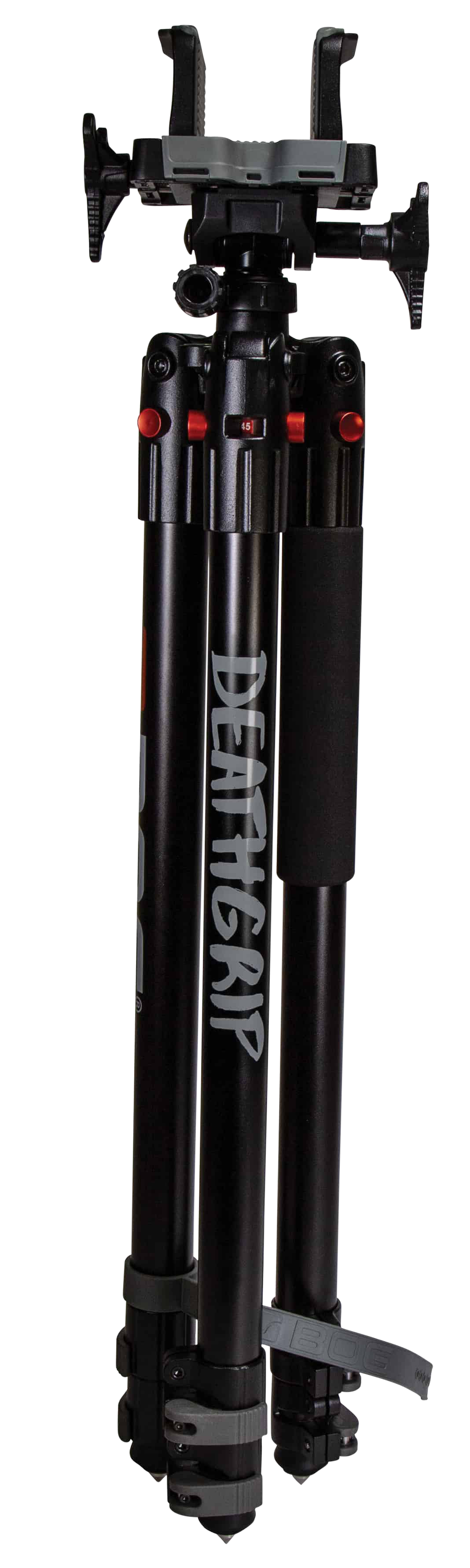 Bog-Pod DeathGrip 7"-59" Carbon Fiber Shooting Tripod - Black — view 2