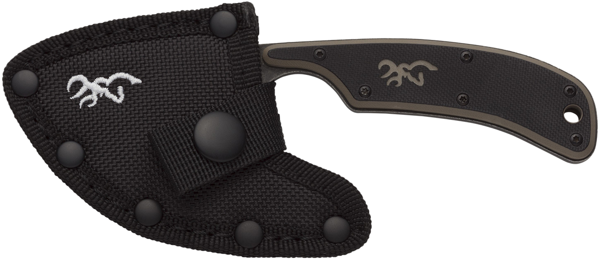 Browning Cutoff 2.50" Fixed Skinner Plain Edge 9Cr14MoV SS Black/Tan G10 — view 2