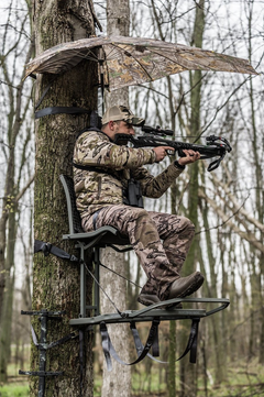 Hawk Helium Kickback LVL Hang-On Tree Stand 26" W x 31.5" D Black Aluminum — view 2