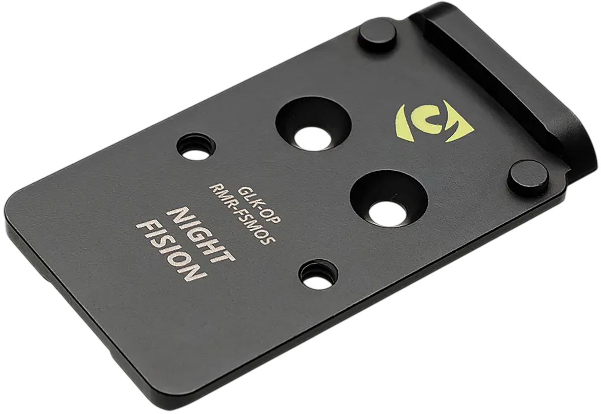 Night Fision GLKOPRMRFSMOS Optic Adapter Plate Black Nitride Stainless Steel - Fits Glock Full Size/Compact MOS / Trijicon RMR / Holosun 507C — view 2