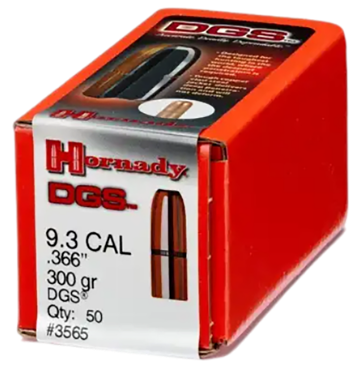 Hornady DGS 9.3mm .366 300gr Dangerous Game Solid - 50/Box — view 2