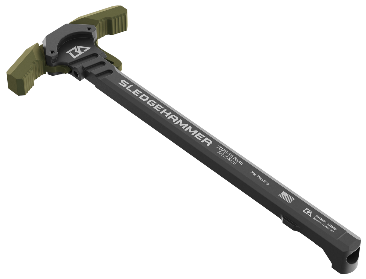 Breek Arms Sledgehammer AR-15/M16 Ambidextrous Charging Handle - OD Green Aluminum — view 2
